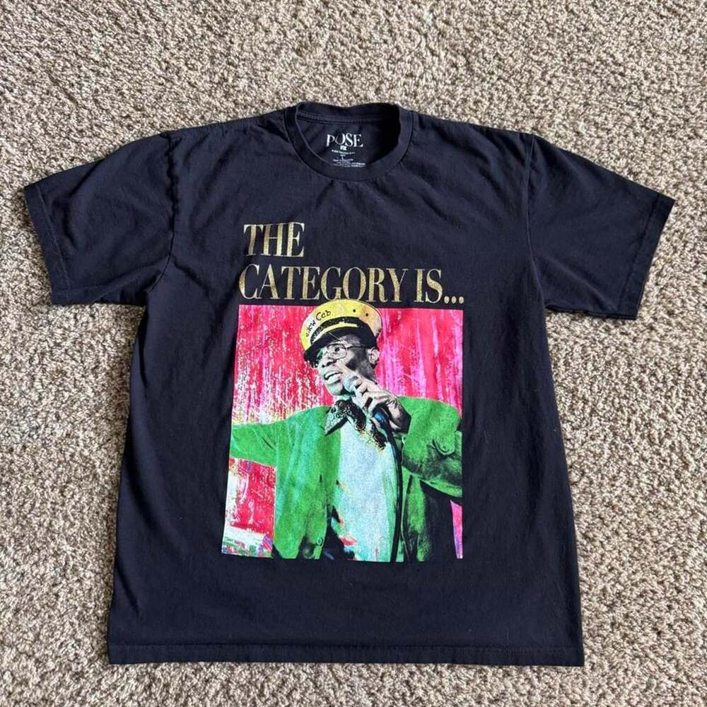 Pose FX The Category Is T-Shirt Size L Black Cotton TV Show